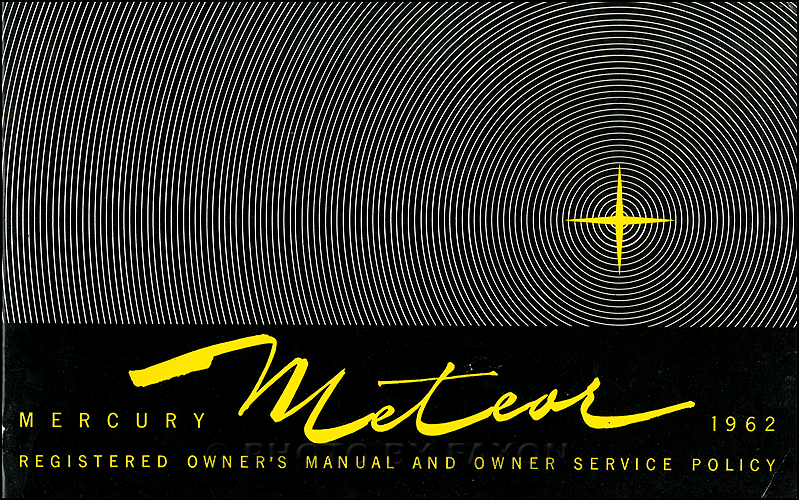 1962 Mercury Meteor Owner's Manual Original Canadian