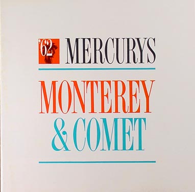 1962 Mercury Monterey & Comet Color Sales Catalog Original