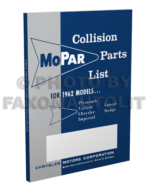 1962 MoPar Body Collision Parts Book Reprint