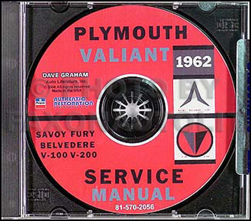 1962 Plymouth Shop Manual on CD-ROM