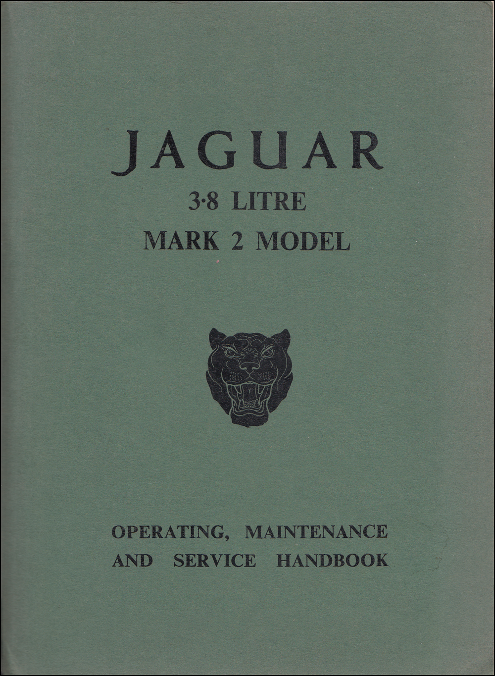 1963-1965 Jaguar 3.8 Mark 2 Owner's Manual Original