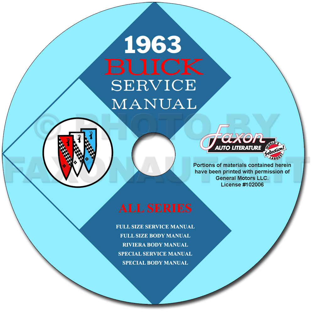 1963 Buick CD-ROM Shop Manual & Body Manual