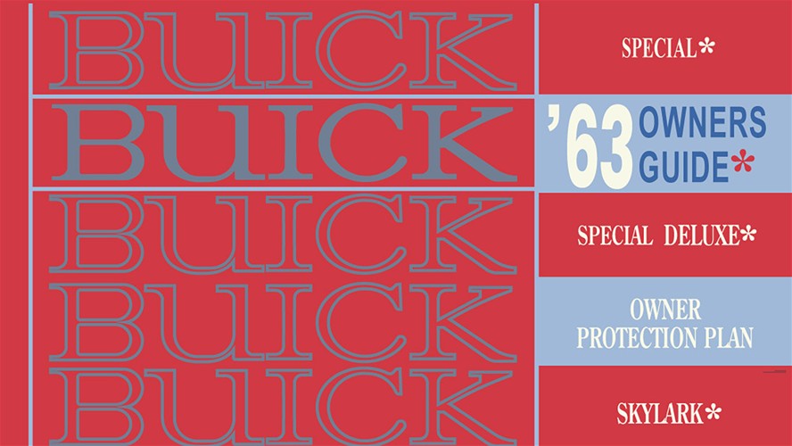 1963 Buick Skylark and Special Owner's Manual Reprint