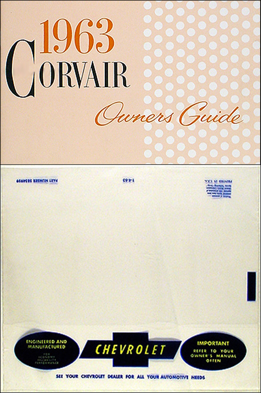 1963 Corvair, Monza, & Van Owner's Manual Package Reprint