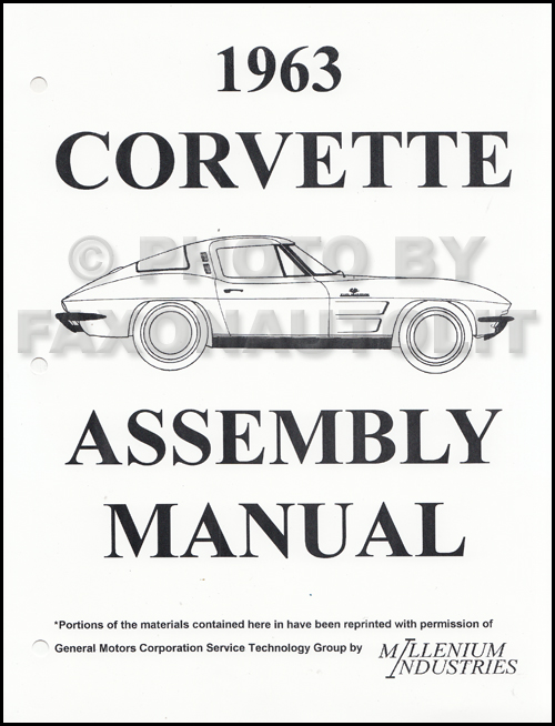 1963 Corvette Factory Assembly Manual Reprint Looseleaf
