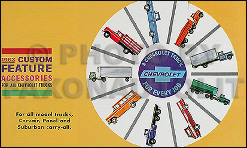 1963 Chevrolet Van, Pickup & Truck Reprint Accessory Catalog Set