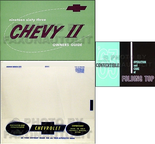 1963 Chevy Nova Convertible Owner's Manual Set