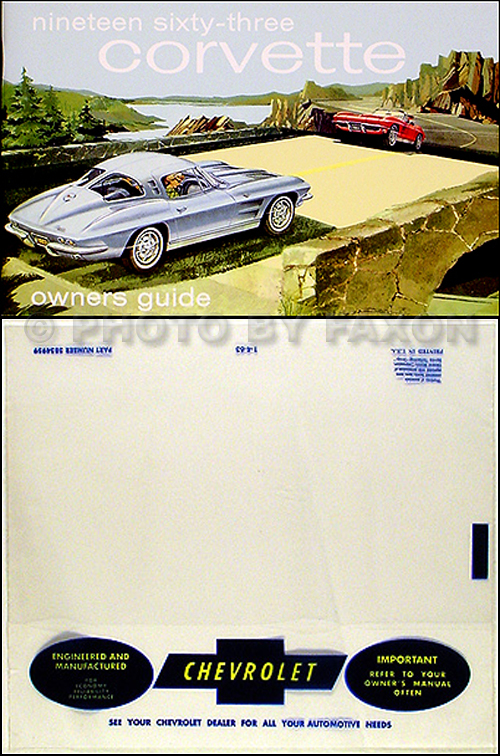 1963 Corvette Reprint Owner's Manual Package