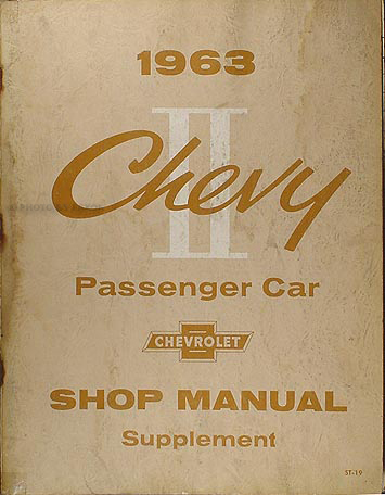 1963 Chevy II & Nova Shop Manual Original Supplement