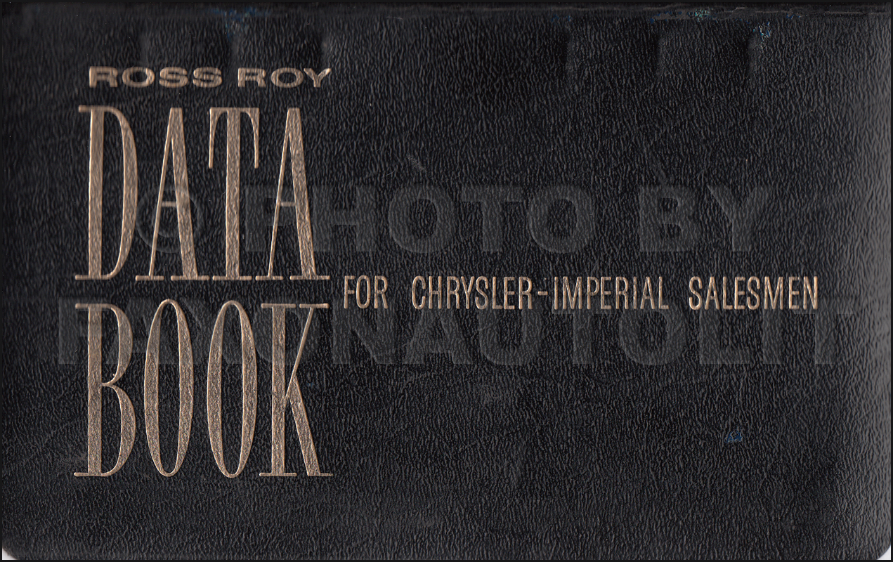 1963 Chrysler Data Book with Color & Upholstery Samples Original