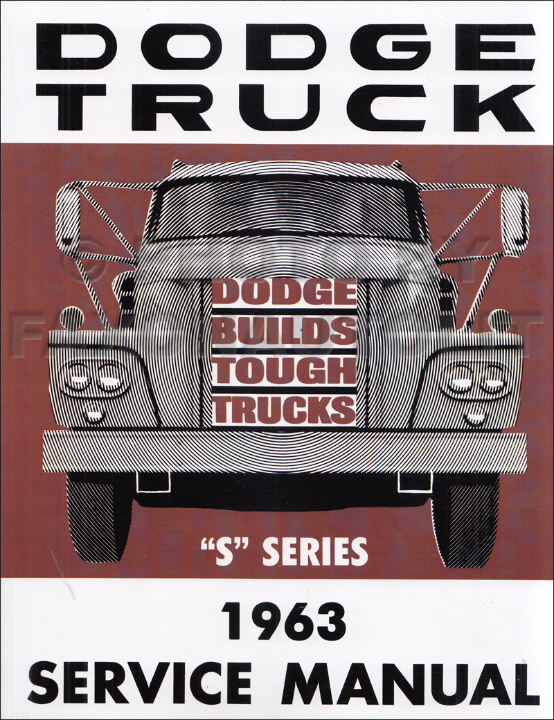 1963 Dodge Truck Shop Manual Original 