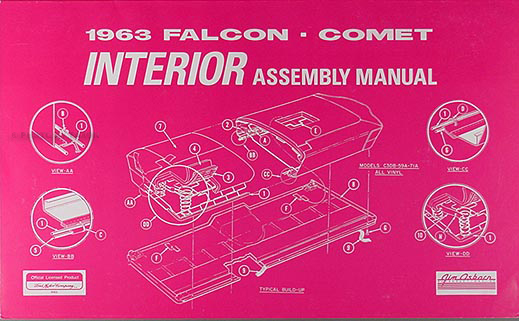 1963 Falcon, Sprint, Ranchero & Comet Interior Assembly Manual Reprint