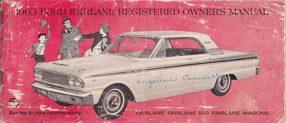 1963 Ford Fairlane Owner's Manual Original First Edition