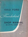1963 Ford Thunderbird Shop Manual Original Supplement