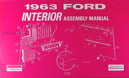 1963 Ford Galaxie & 500 Interior Assembly Manual Reprint