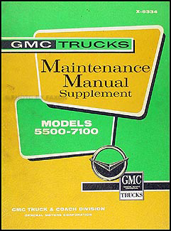1963 GMC 5500-7100 Shop Manual Original Supplement 