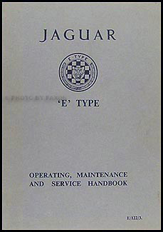 1963 Jaguar XKE Owner's Manual Original