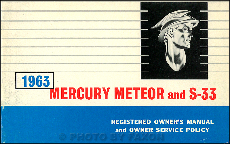 1963 Mercury Meteor Owner's Manual Original Canadian