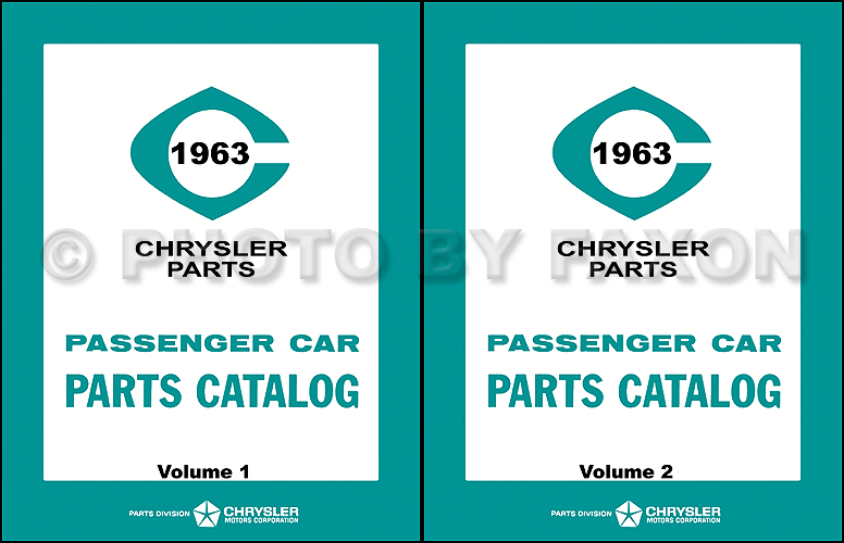 1963 Chrysler, Plymouth, Dodge Car Parts Book Reprint