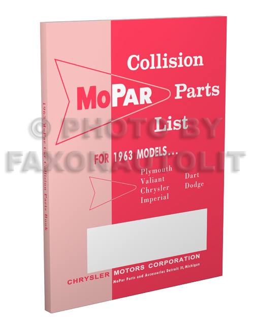 1963 MoPar Body Collision Parts Book Reprint