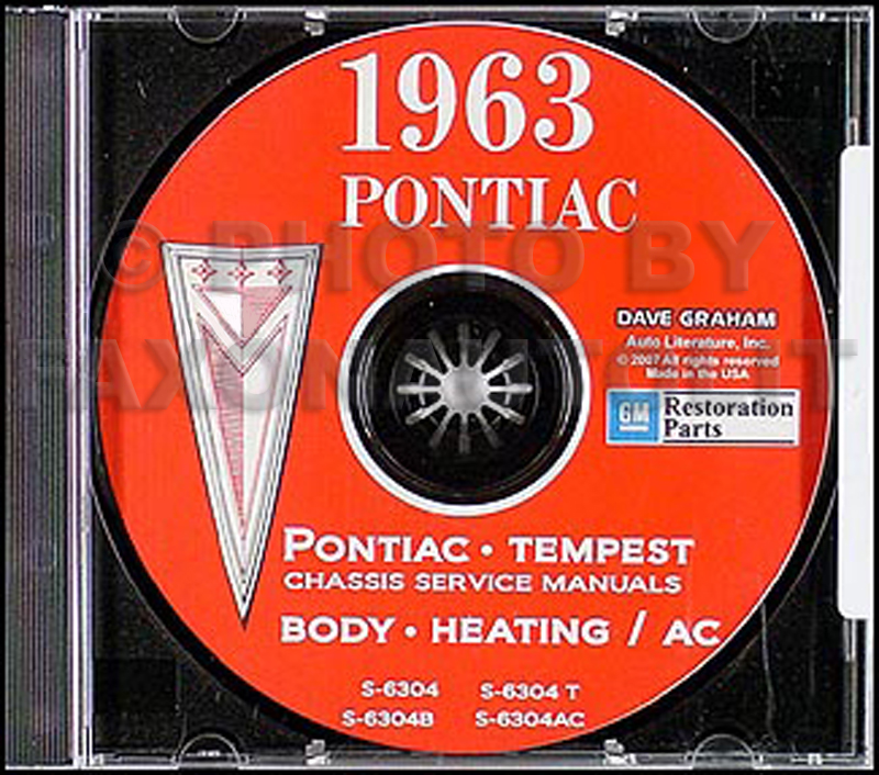 1963 Pontiac CD Shop Manual with Body & Air Conditioning Manuals 