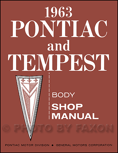 1963 Pontiac & Tempest Body Manual Reprint