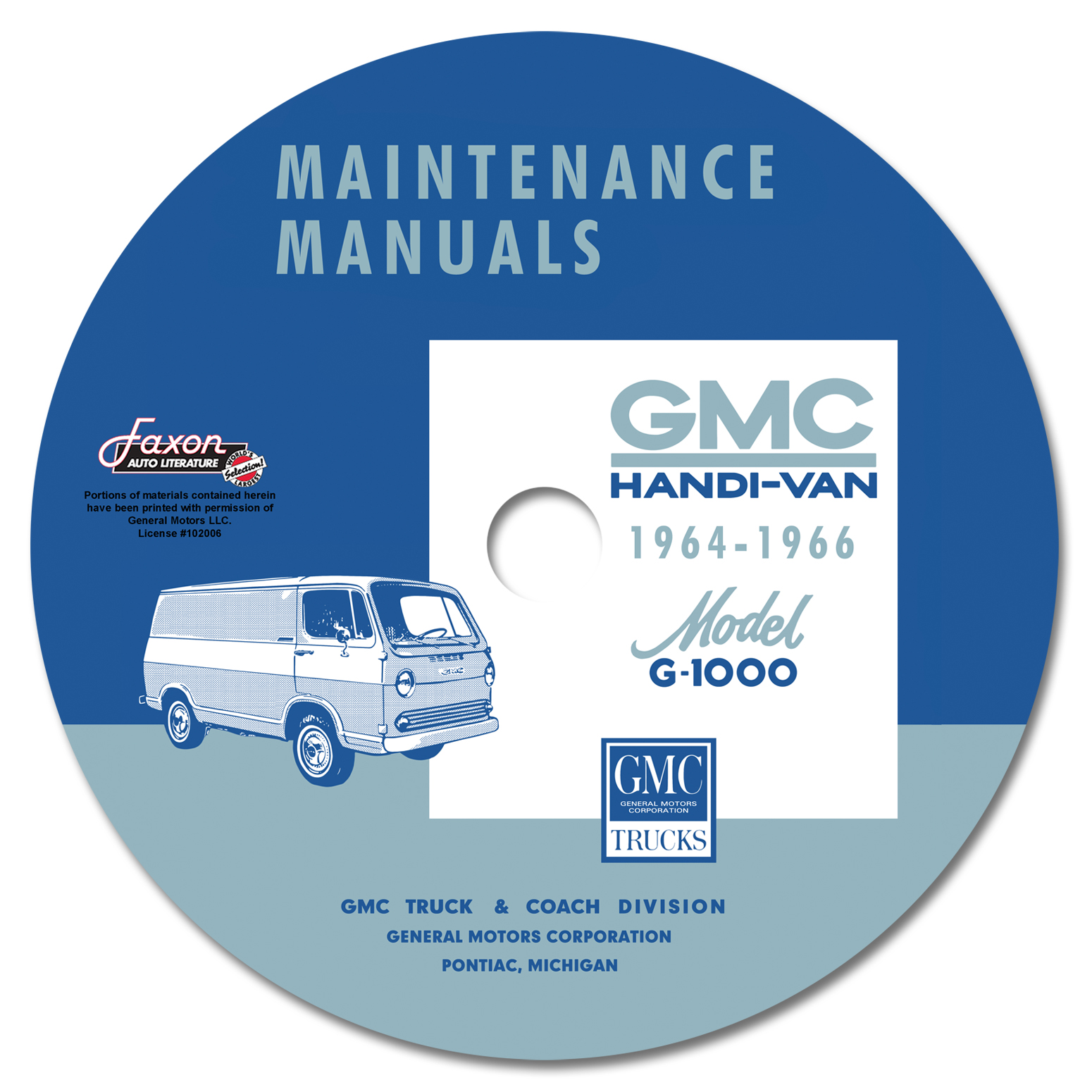 1964-1966 GMC G-100 Handi-Van Repair Shop Manual Set on CD-ROM
