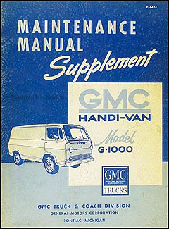 1964-1966 GMC Handi-Van G-1000 Original Repair Manual Supplement