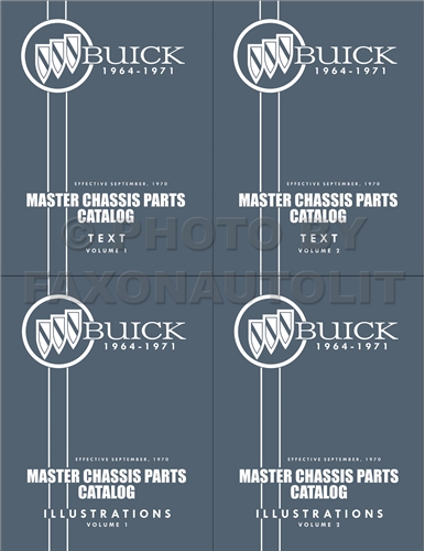 1964-1971 Buick Master Chassis Parts Book Reprint--All Models 4 Volume Set