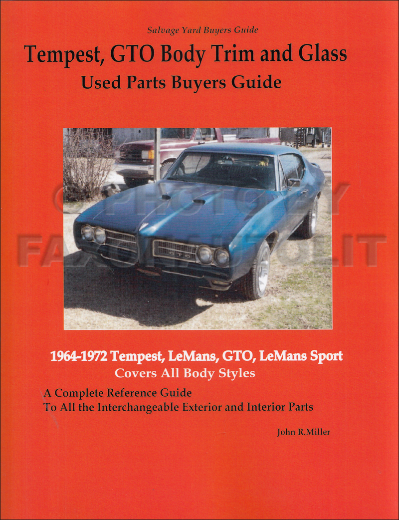1964-1972 Tempest GTO Body Parts Interchange Book