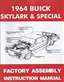 1964 Buick Factory Assembly Manual Bound Reprint Skylark, Special, Deluxe