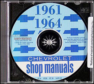 1961-1964 Chevrolet Car CD Shop Manual