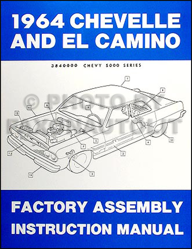 1970 Chevrolet Chevelle El Camino Assembly Manual Book Instructions Illustration 