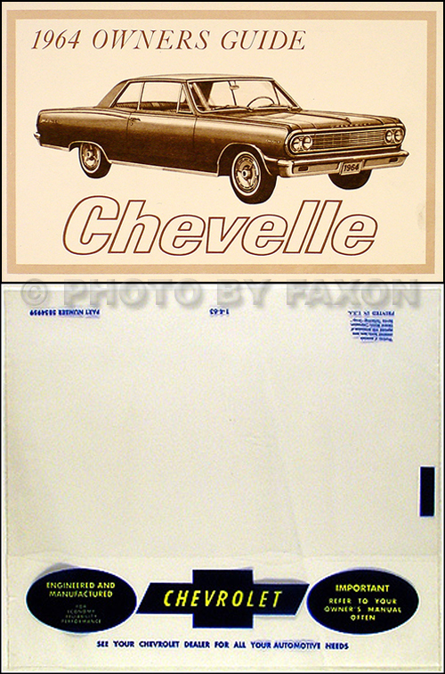 1964 Chevelle, SS, El Camino, Malibu Reprint Owner's Manual Package
