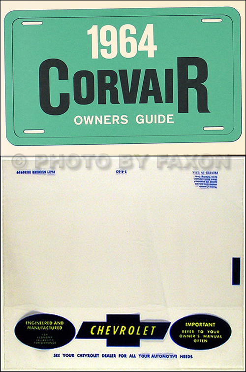 1964 Corvair, Monza, & Van Owner's Manual Package Reprint