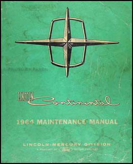 1964 Lincoln Continental Shop Manual Original