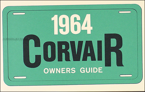 1964 Corvair, Monza, & Van Owner's Manual Reprint 64