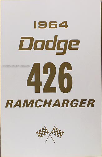 1964 Dodge 426 Ramcharger Manual Reprint SET OF 3 books 64
