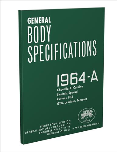 1964 GM A-body Fisher Body Specifications Assembly Manual Reprint