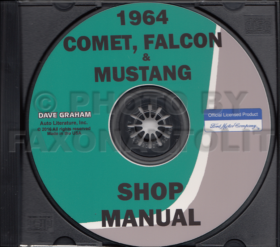 1964 Ford and Mercury Repair Shop Manual CD Falcon Mustang Comet Ranchero