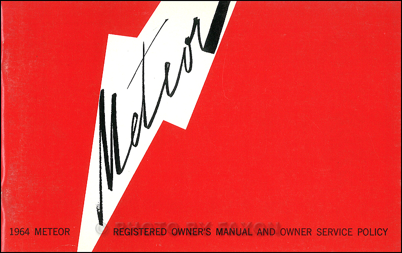 1964 Mercury Meteor Owner's Manual Original Canadian