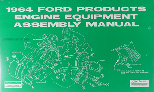 1964 Ford and Mercury Car Engine Equipment Assembly Manual Reprint