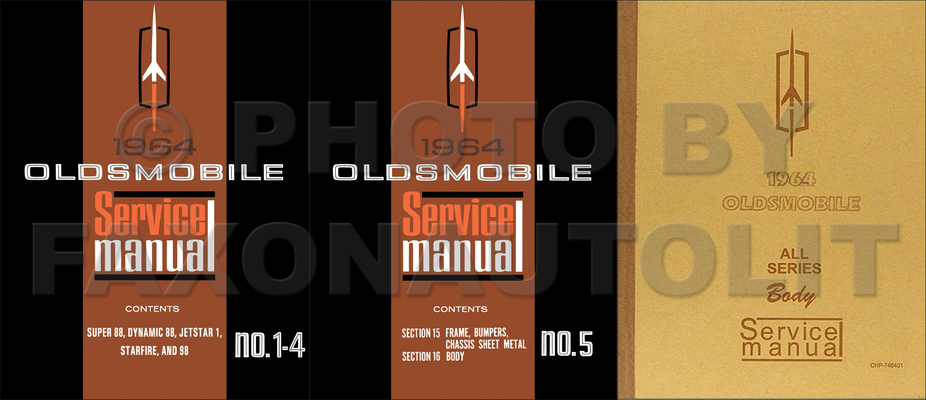 1964 Oldsmobile Repair Manual Reprint 5 Volume Set