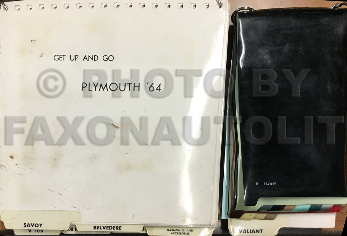 1964 Plymouth Color & Upholstery Dealer Album Original Large Size
