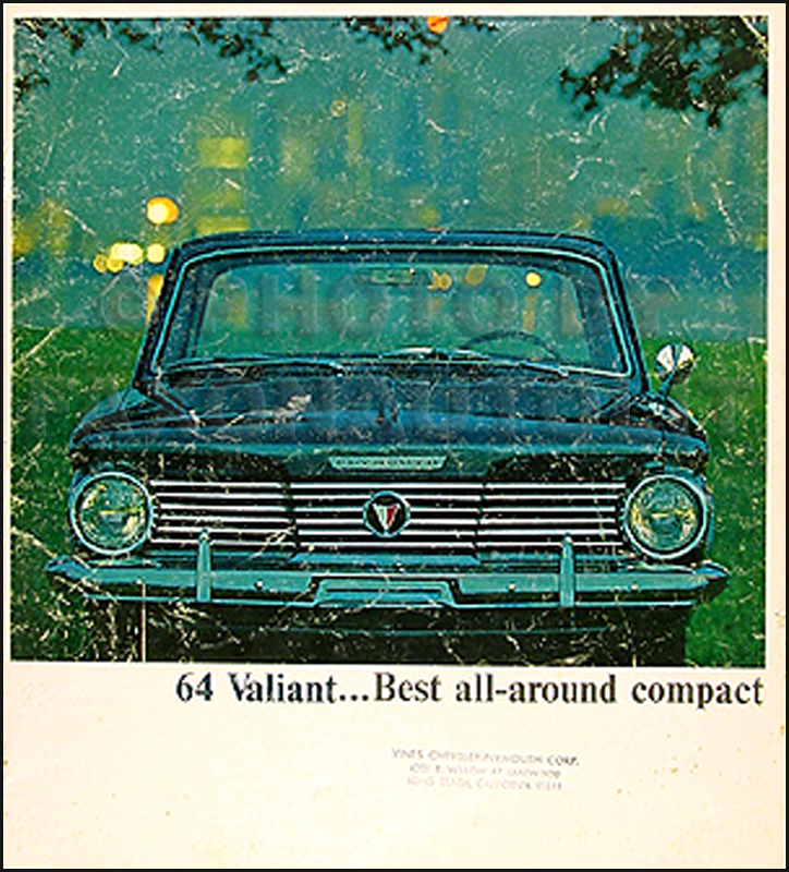1964 Plymouth Valiant Original Color Sales Catalog Brochure