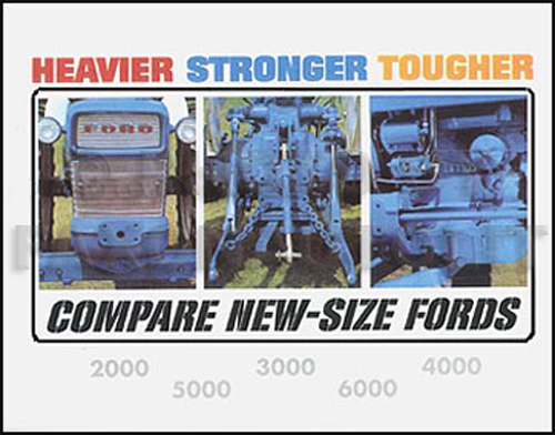 1965-1966 Ford Tractor Reprint Color Brochure 2000 3000 4000 5000 6000
