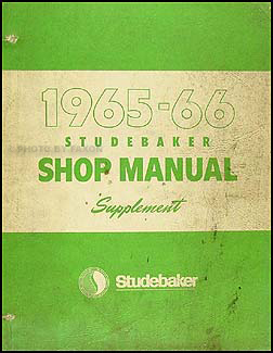 1965-1966 Studebaker Car Repair Shop Manual Original