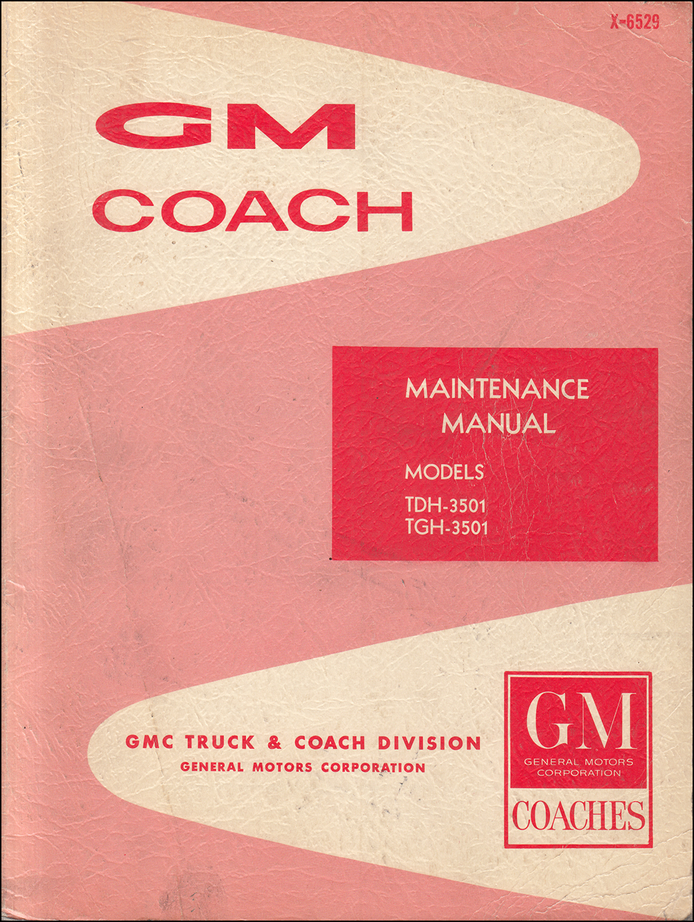 1965-1968 GMC Transit Bus Repair Shop Manual TDH TGH 3501 "Old Look"