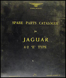 1965-1968 Jaguar XKE Parts Book Original
