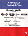 1965-1972 Chevrolet Car Protect-O-Plate Decoder -- All Models